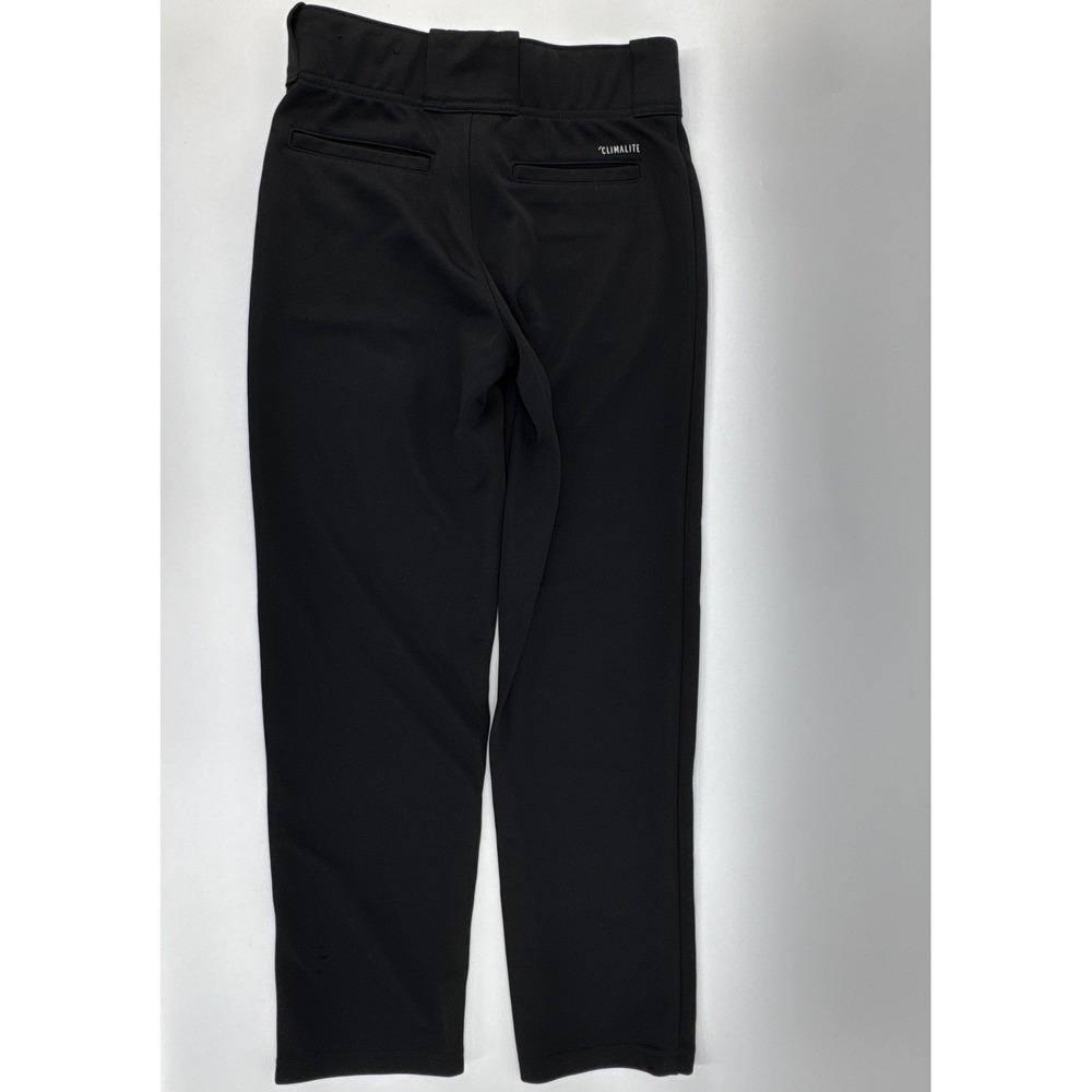 Adidas Baseball Pant Youth Medium Black Softstretch Athletic Mid Rise Sportswear - Picture 2 of 13